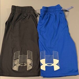 Under Armour Black and Royal Blue Shorts Set